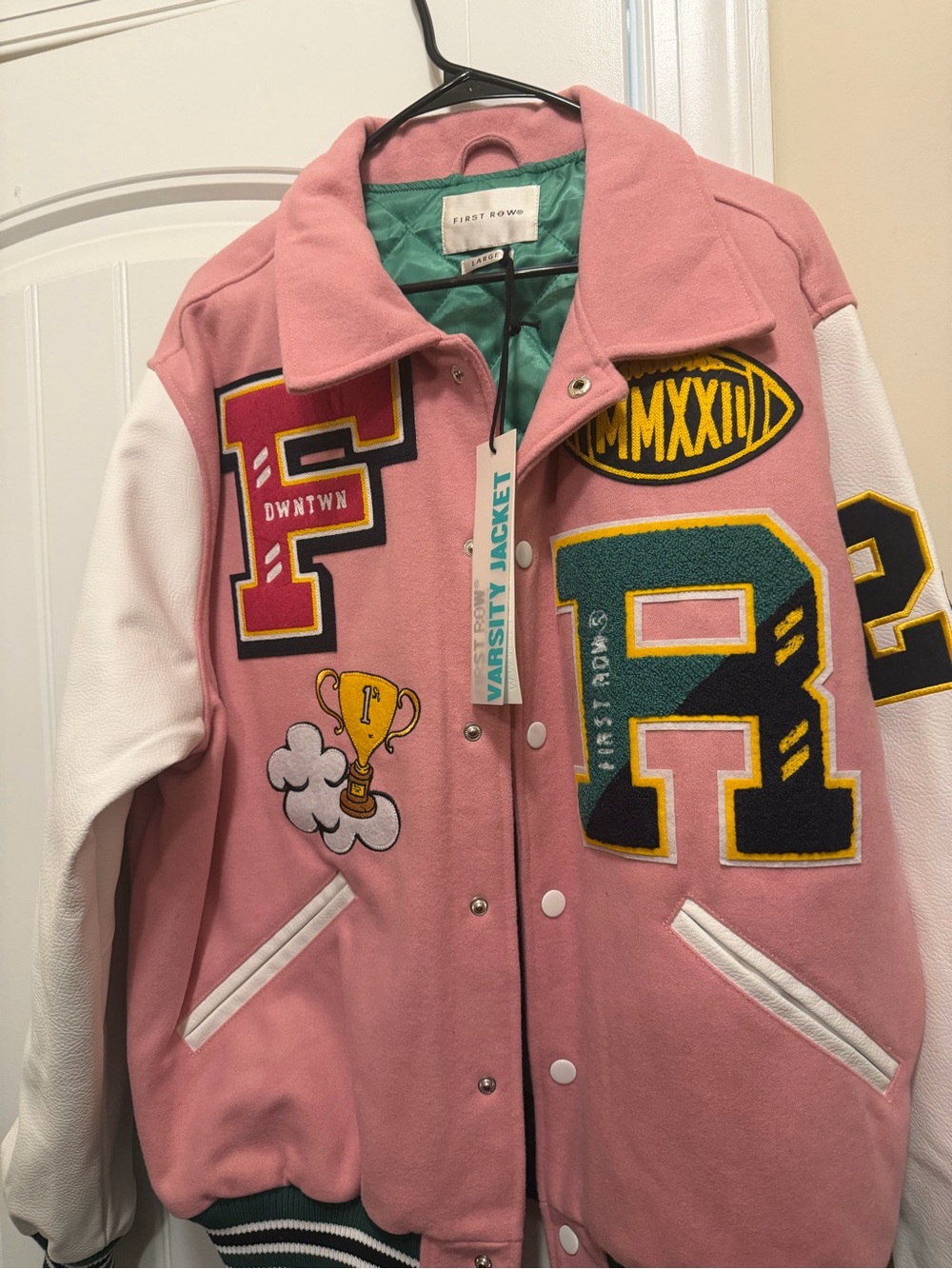 Girls' Woman XL Varsity Jacket with Patch Details